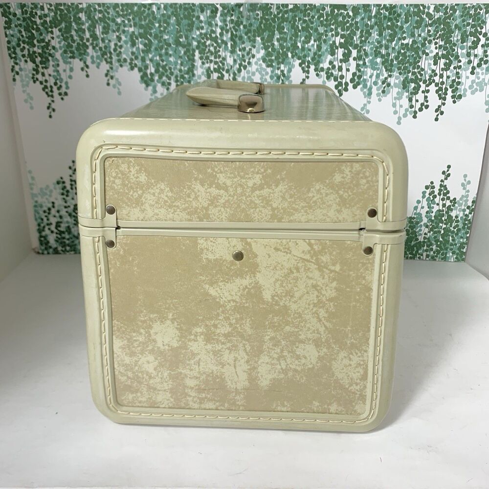 Vintage Samsonite Streamlite Travel Case Marble Make-Up Luggage Mirror Tray Key - Picture 4 of 16